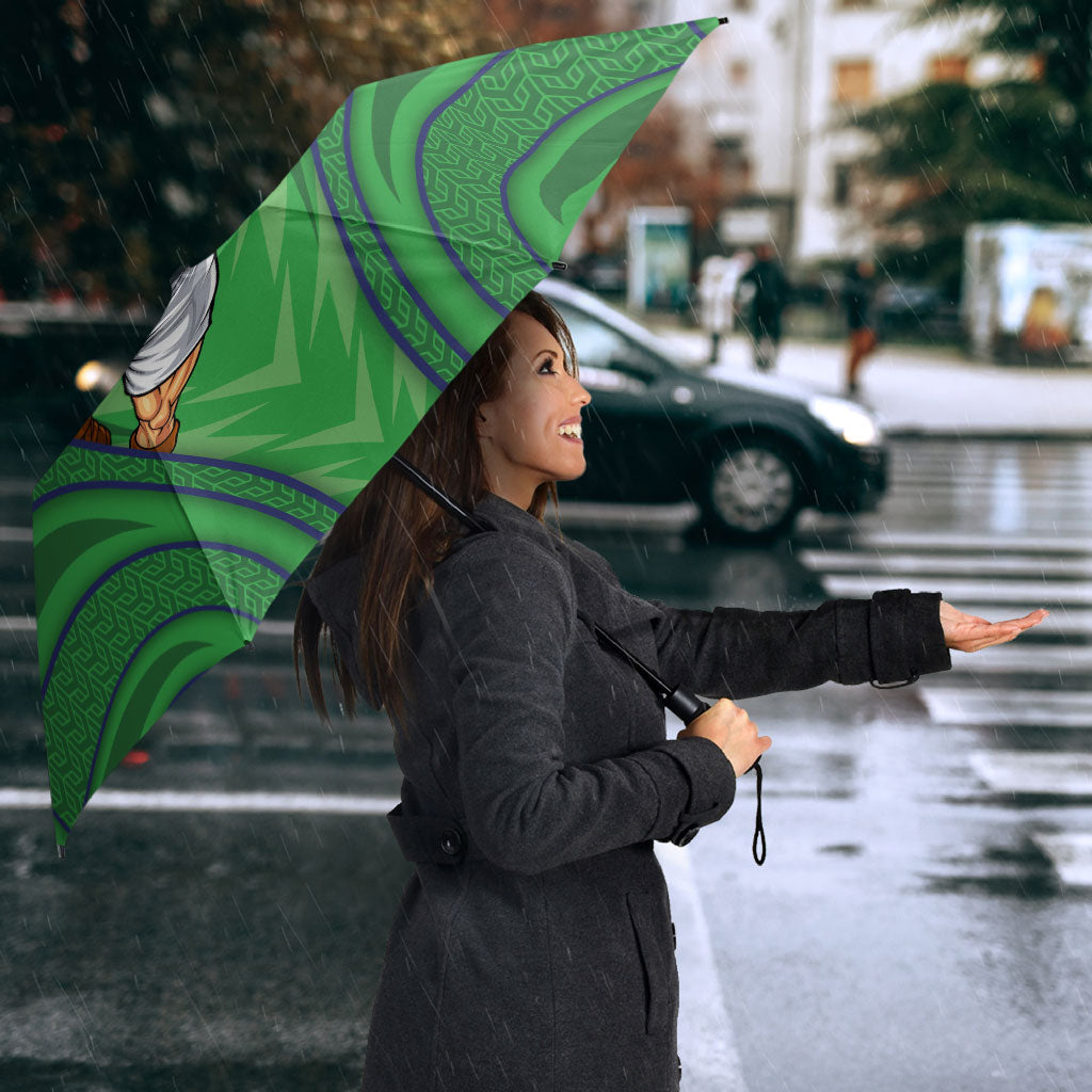 Canberra Raiders Rugby Mascot Umbrella Australian Rugby Culture - Tribal Inspired Viking Warrior