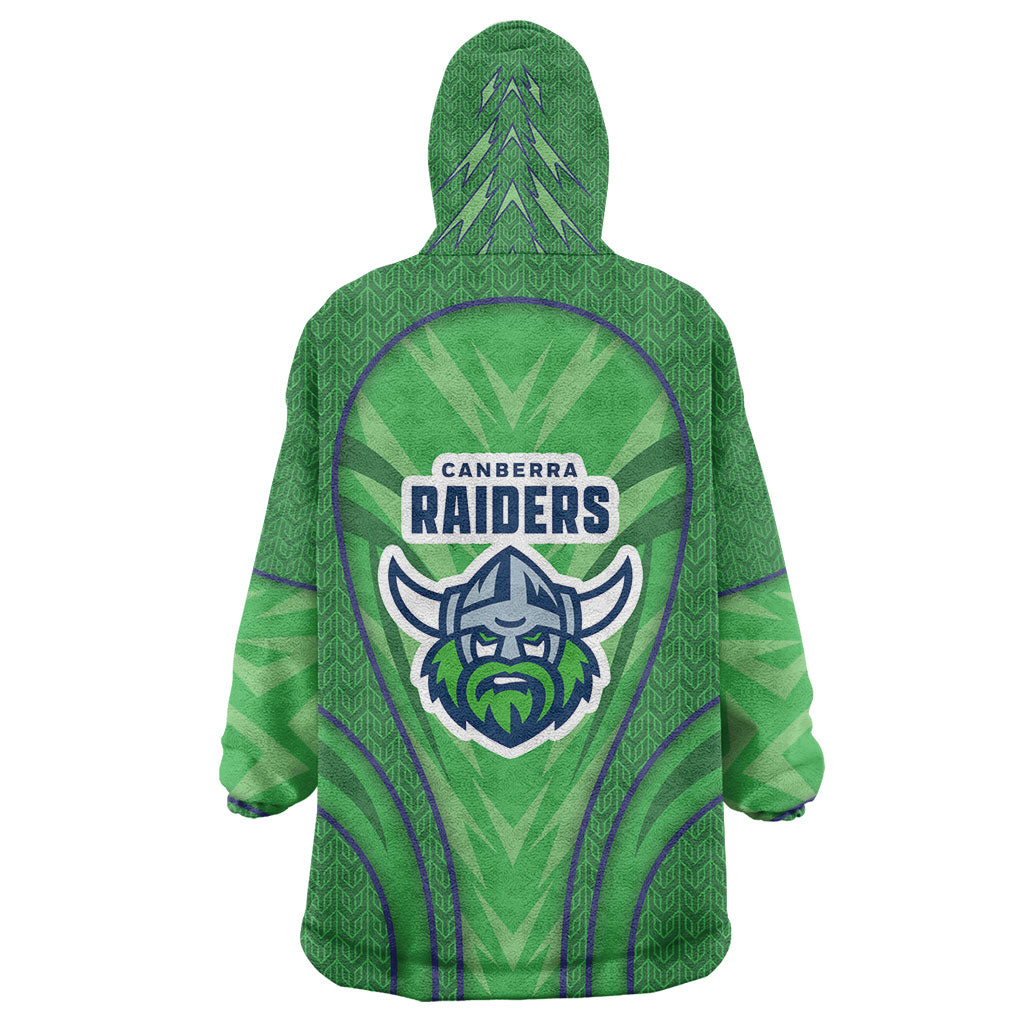 Canberra Raiders Rugby Mascot Wearable Blanket Hoodie Australian Rugby Culture - Tribal Inspired Viking Warrior