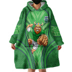 Canberra Raiders Rugby Mascot Wearable Blanket Hoodie Australian Rugby Culture - Tribal Inspired Viking Warrior