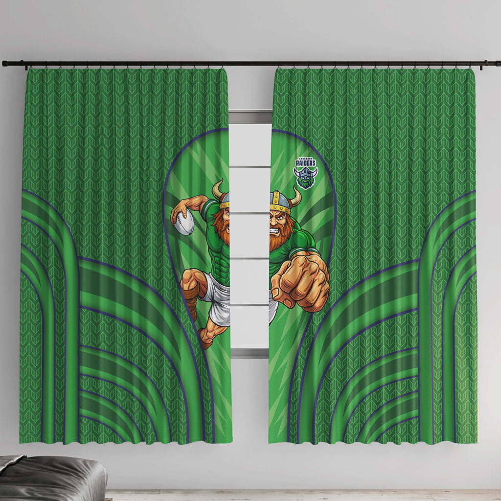 Canberra Raiders Rugby Mascot Window Curtain Australian Rugby Culture - Tribal Inspired Viking Warrior
