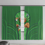 Canberra Raiders Rugby Mascot Window Curtain Australian Rugby Culture - Tribal Inspired Viking Warrior