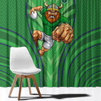 Canberra Raiders Rugby Mascot Window Curtain Australian Rugby Culture - Tribal Inspired Viking Warrior