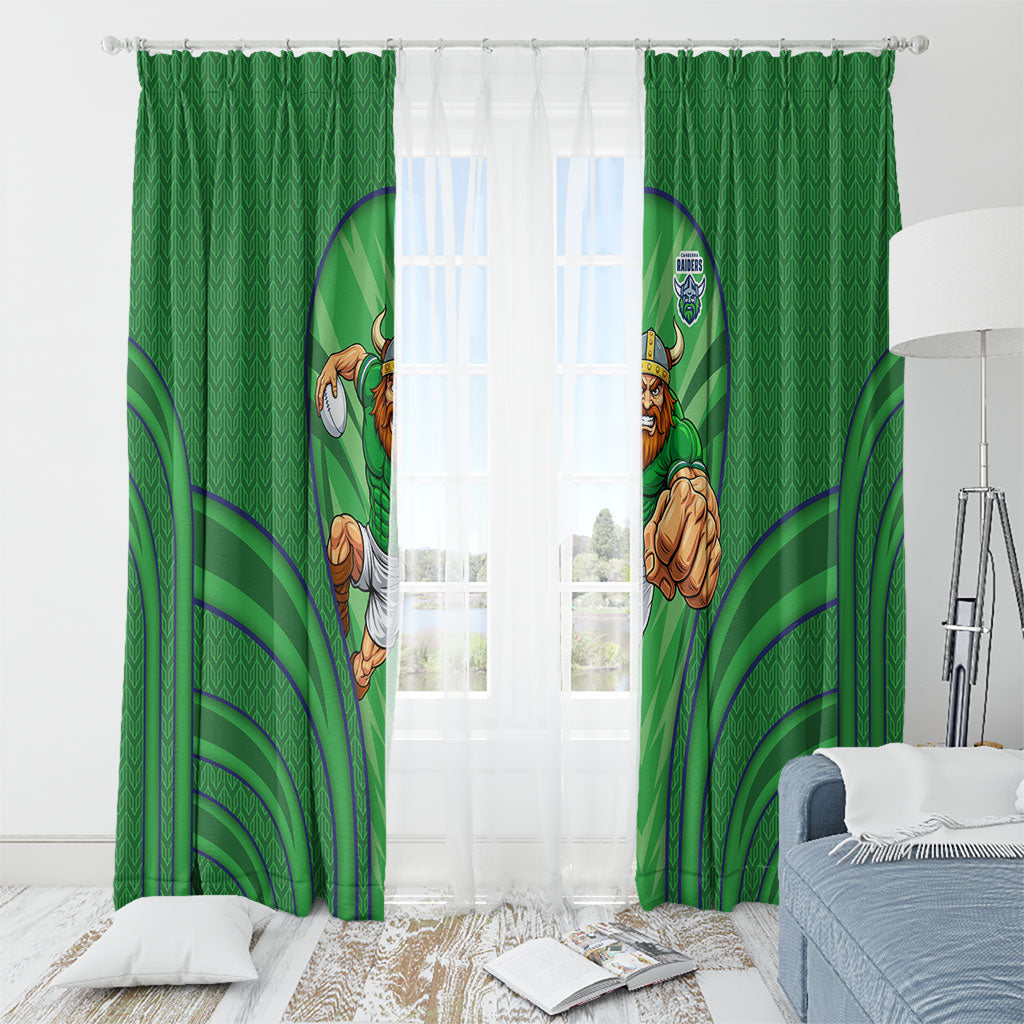 Canberra Raiders Rugby Mascot Window Curtain Australian Rugby Culture - Tribal Inspired Viking Warrior