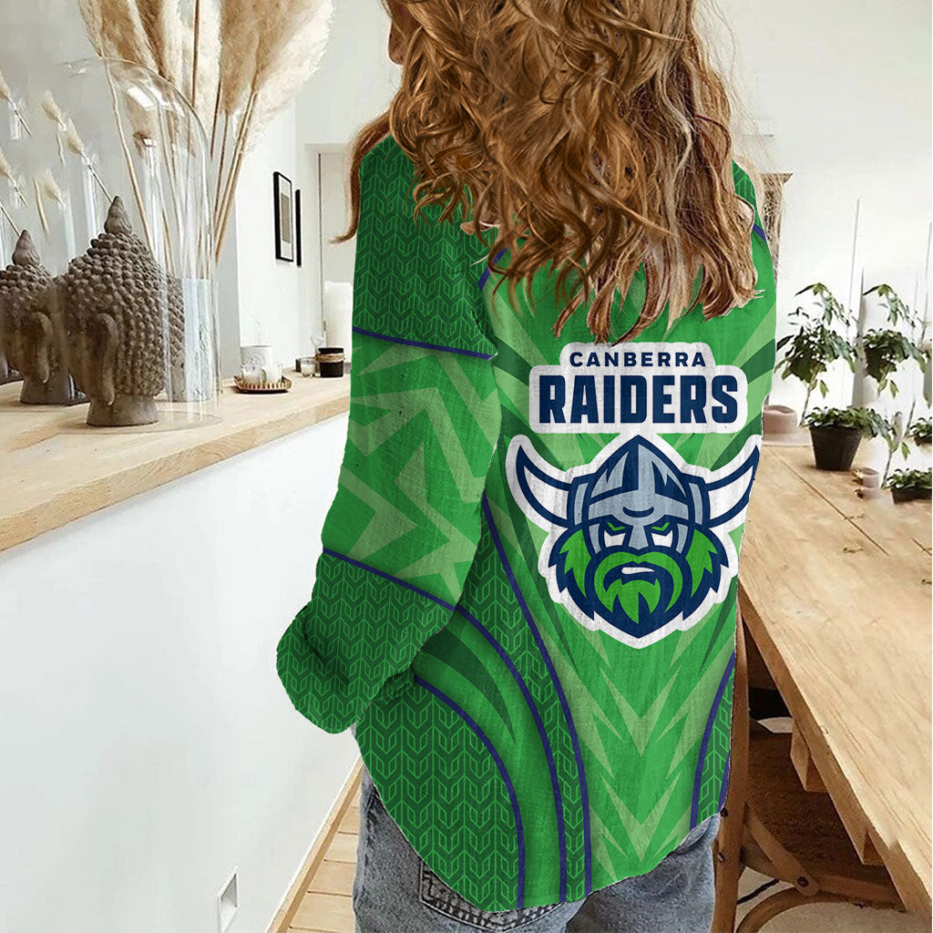 Canberra Raiders Rugby Mascot Women Casual Shirt Australian Rugby Culture - Tribal Inspired Viking Warrior