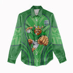 Canberra Raiders Rugby Mascot Women Casual Shirt Australian Rugby Culture - Tribal Inspired Viking Warrior
