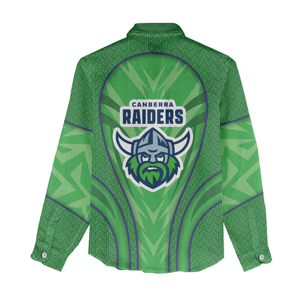 Canberra Raiders Rugby Mascot Women Casual Shirt Australian Rugby Culture - Tribal Inspired Viking Warrior