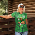 Canberra Raiders Rugby Mascot Women Polo Shirt Australian Rugby Culture - Tribal Inspired Viking Warrior