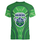Canberra Raiders Rugby Mascot Women V-Neck T-Shirt Australian Rugby Culture - Tribal Inspired Viking Warrior