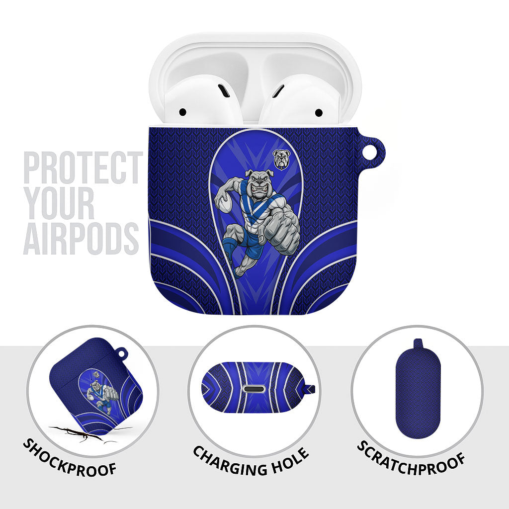 Canterbury Bankstown Bulldogs Rugby Mascot AirPods Case Australian Rugby Culture - Tribal Inspired Bulldog