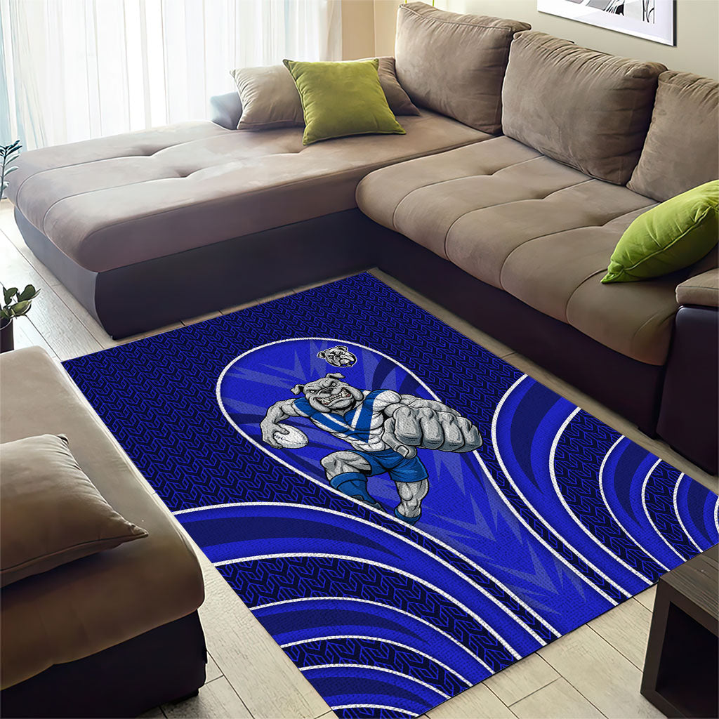 Canterbury Bankstown Bulldogs Rugby Mascot Area Rug Australian Rugby Culture - Tribal Inspired Bulldog