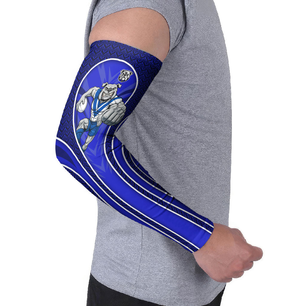 Canterbury Bankstown Bulldogs Rugby Mascot Arm Sleeves Australian Rugby Culture - Tribal Inspired Bulldog