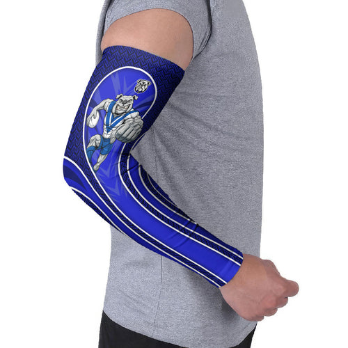 Canterbury Bankstown Bulldogs Rugby Mascot Arm Sleeves Australian Rugby Culture - Tribal Inspired Bulldog