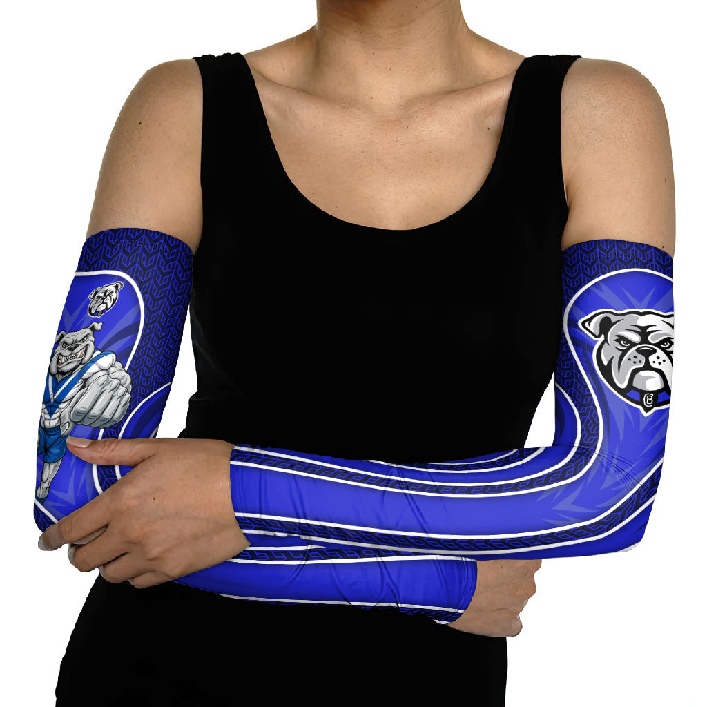 Canterbury Bankstown Bulldogs Rugby Mascot Arm Sleeves Australian Rugby Culture - Tribal Inspired Bulldog