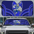 Canterbury Bankstown Bulldogs Rugby Mascot Auto Sun Shade Australian Rugby Culture - Tribal Inspired Bulldog