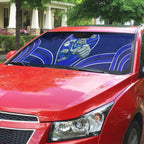 Canterbury Bankstown Bulldogs Rugby Mascot Auto Sun Shade Australian Rugby Culture - Tribal Inspired Bulldog
