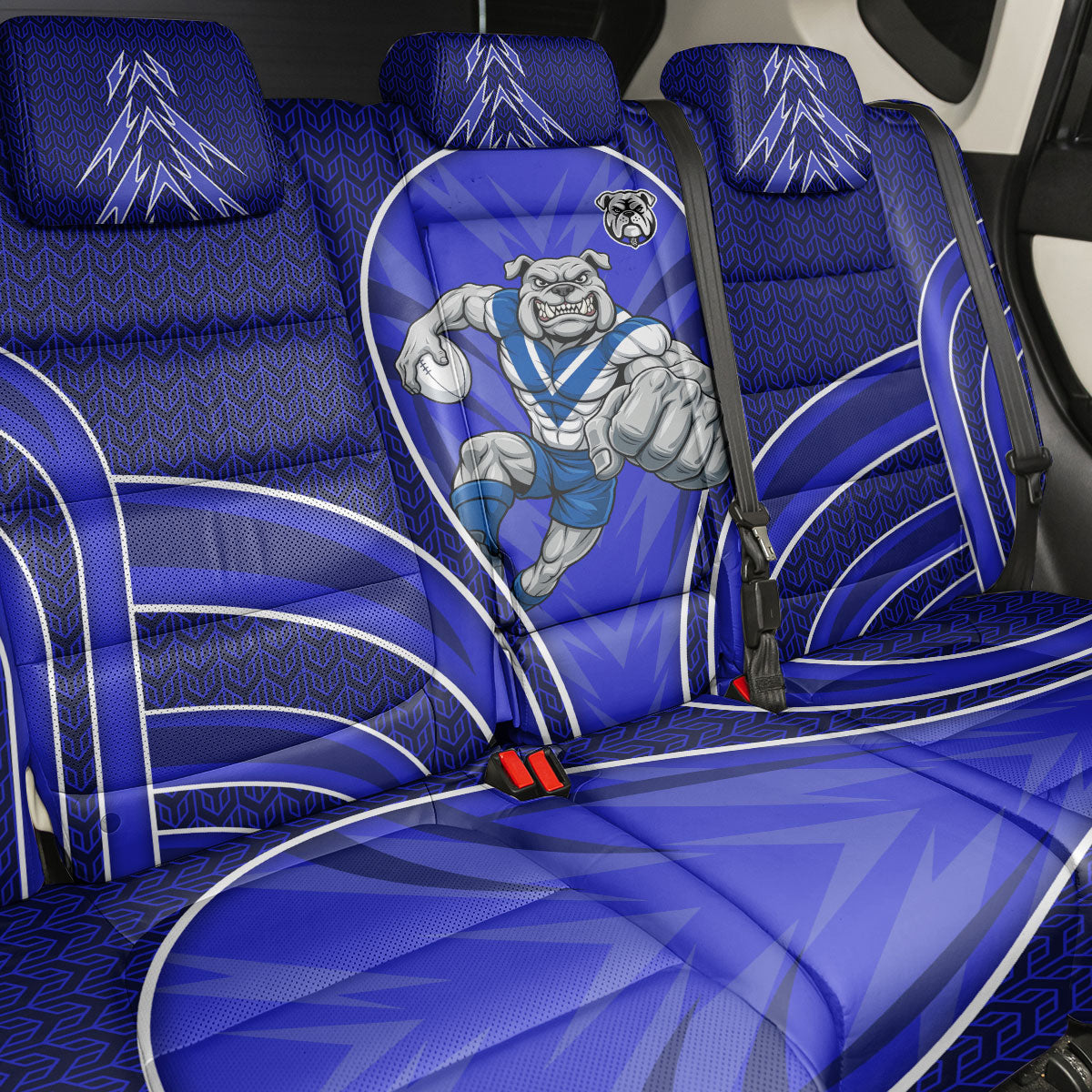 Canterbury Bankstown Bulldogs Rugby Mascot Back Car Seat Cover Australian Rugby Culture - Tribal Inspired Bulldog