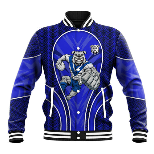 Canterbury Bankstown Bulldogs Rugby Mascot Baseball Jacket Australian Rugby Culture - Tribal Inspired Bulldog