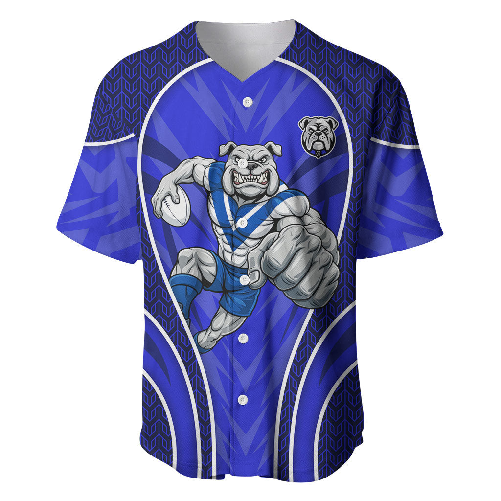 Canterbury Bankstown Bulldogs Rugby Mascot Baseball Jersey Australian Rugby Culture - Tribal Inspired Bulldog