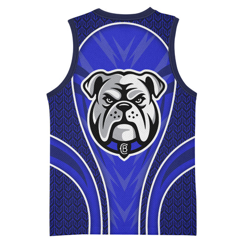 Canterbury Bankstown Bulldogs Rugby Mascot Basketball Jersey Australian Rugby Culture - Tribal Inspired Bulldog