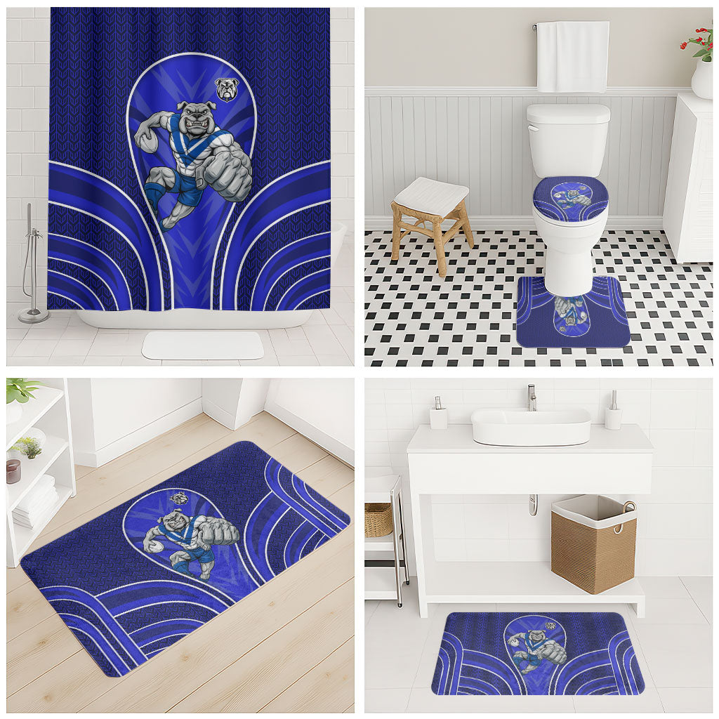Canterbury Bankstown Bulldogs Rugby Mascot Bathroom Set Australian Rugby Culture - Tribal Inspired Bulldog