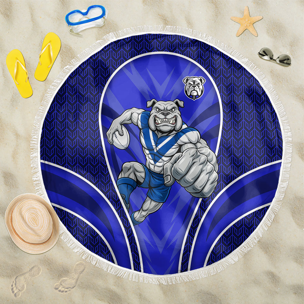 Canterbury Bankstown Bulldogs Rugby Mascot Beach Blanket Australian Rugby Culture - Tribal Inspired Bulldog