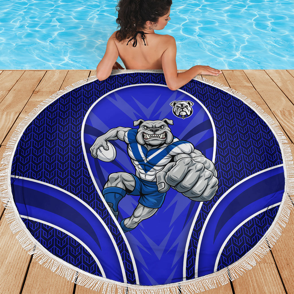 Canterbury Bankstown Bulldogs Rugby Mascot Beach Blanket Australian Rugby Culture - Tribal Inspired Bulldog