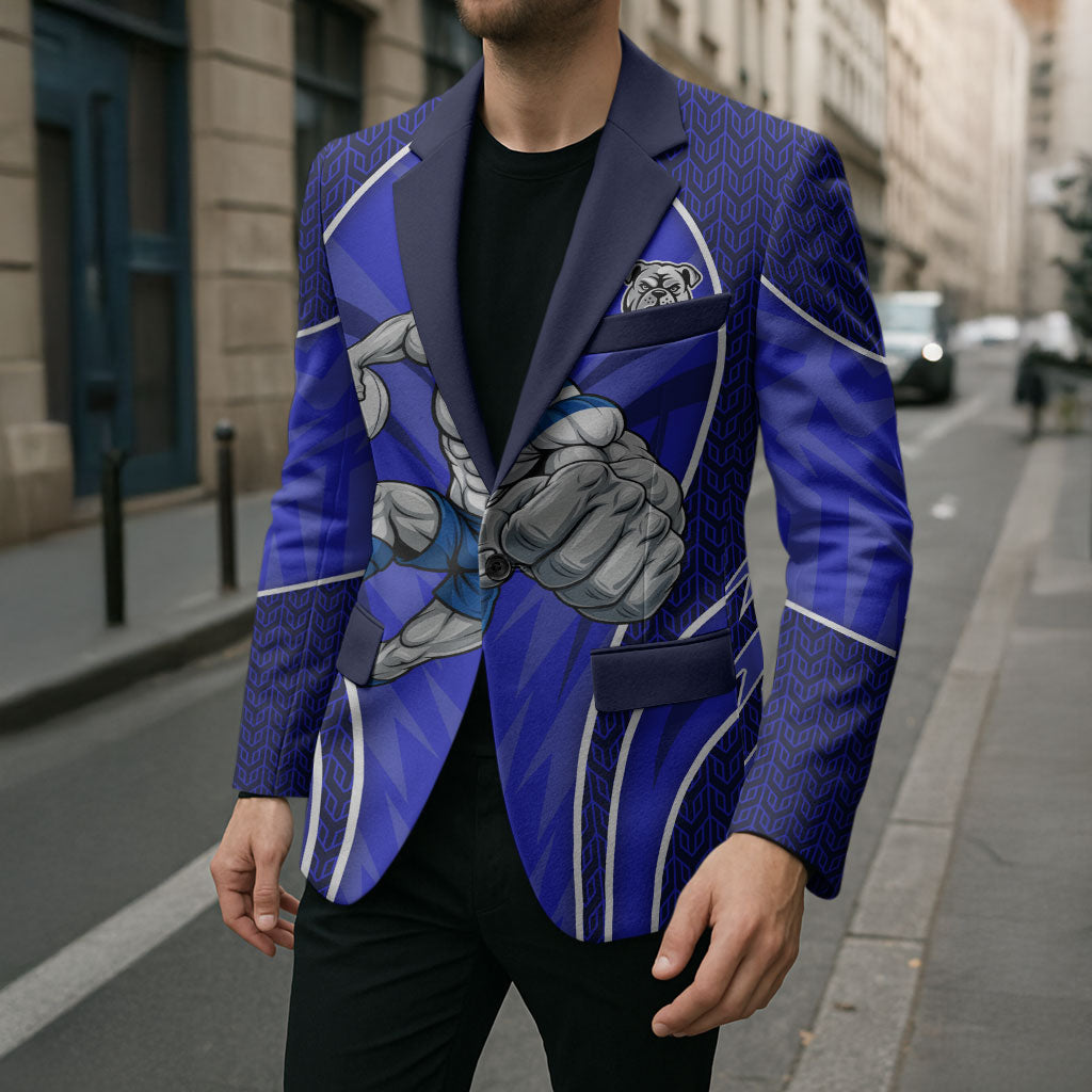 Canterbury Bankstown Bulldogs Rugby Mascot Blazer Australian Rugby Culture - Tribal Inspired Bulldog