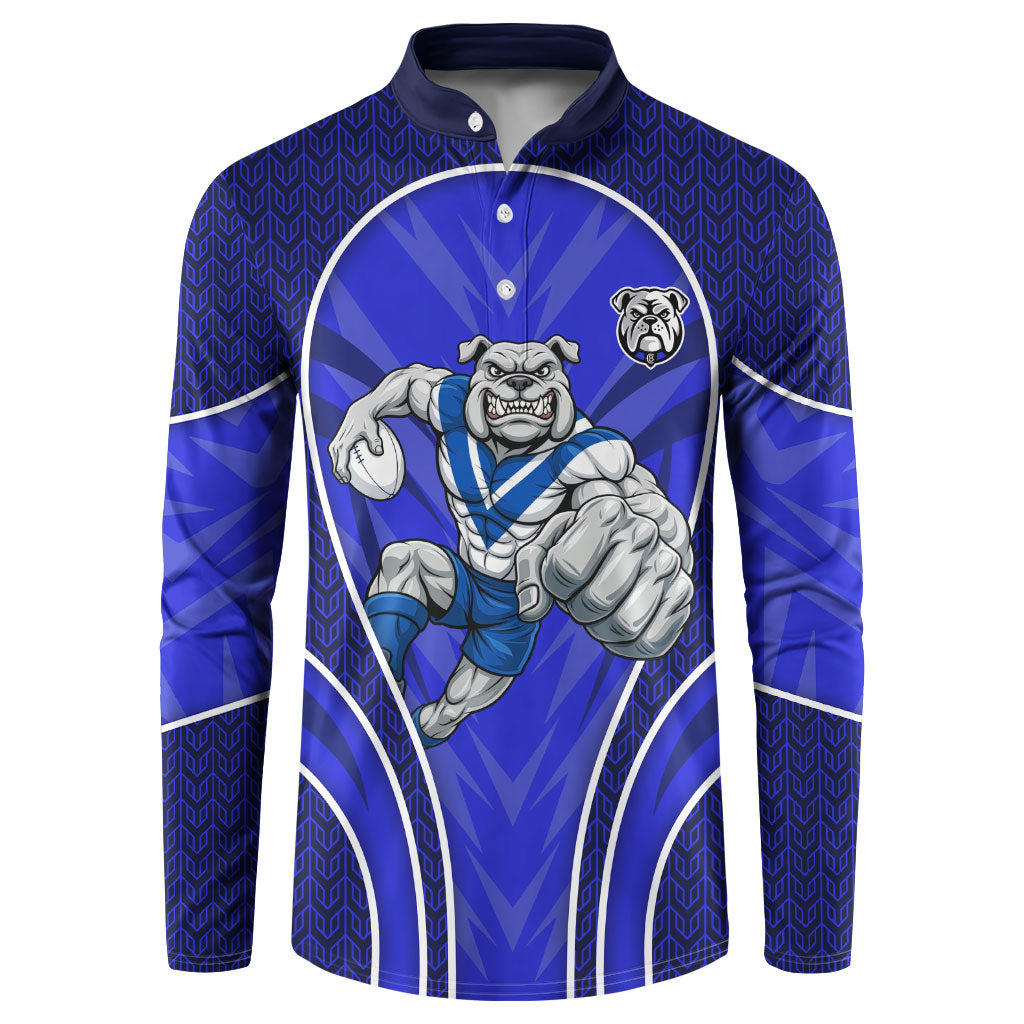 Canterbury Bankstown Bulldogs Rugby Mascot Button Sweatshirt Australian Rugby Culture - Tribal Inspired Bulldog