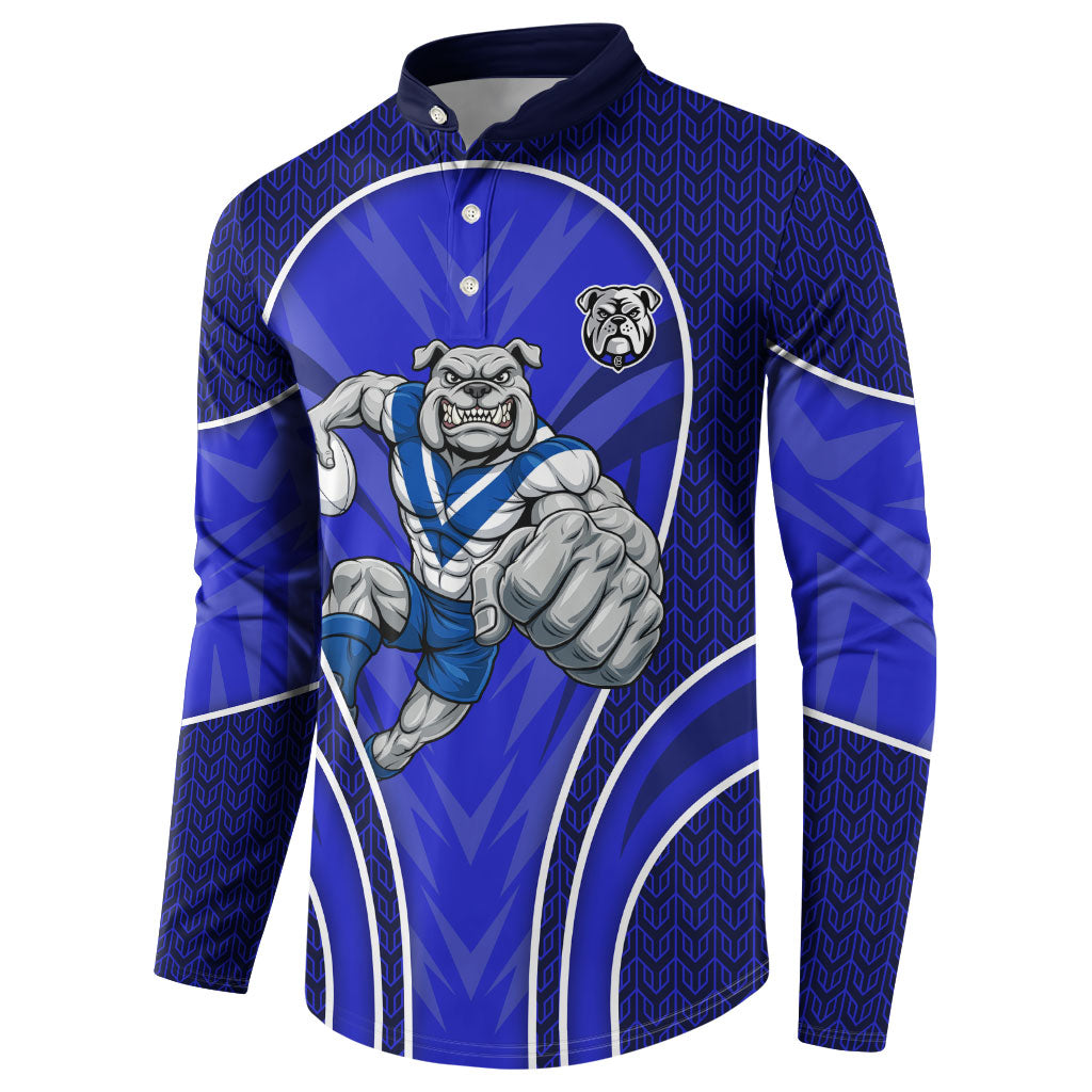 Canterbury Bankstown Bulldogs Rugby Mascot Button Sweatshirt Australian Rugby Culture - Tribal Inspired Bulldog