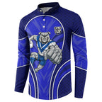 Canterbury Bankstown Bulldogs Rugby Mascot Button Sweatshirt Australian Rugby Culture - Tribal Inspired Bulldog