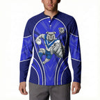 Canterbury Bankstown Bulldogs Rugby Mascot Button Sweatshirt Australian Rugby Culture - Tribal Inspired Bulldog