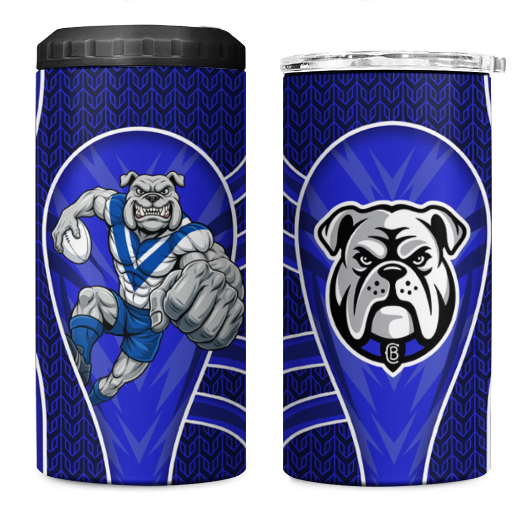 Canterbury Bankstown Bulldogs Rugby Mascot 4 in 1 Can Cooler Tumbler Australian Rugby Culture - Tribal Inspired Bulldog
