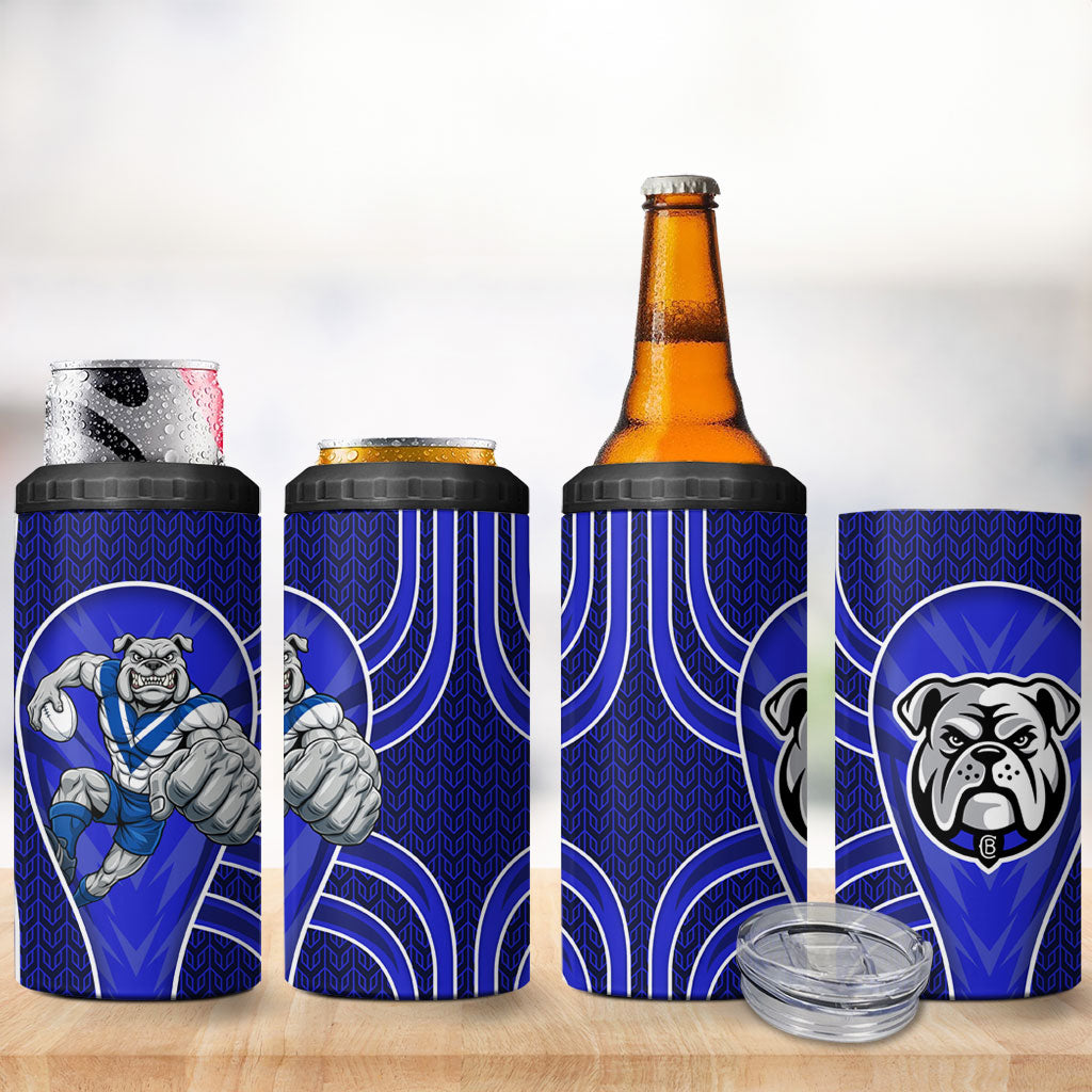 Canterbury Bankstown Bulldogs Rugby Mascot 4 in 1 Can Cooler Tumbler Australian Rugby Culture - Tribal Inspired Bulldog