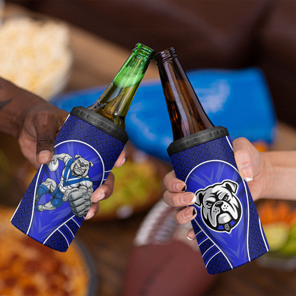 Canterbury Bankstown Bulldogs Rugby Mascot 4 in 1 Can Cooler Tumbler Australian Rugby Culture - Tribal Inspired Bulldog