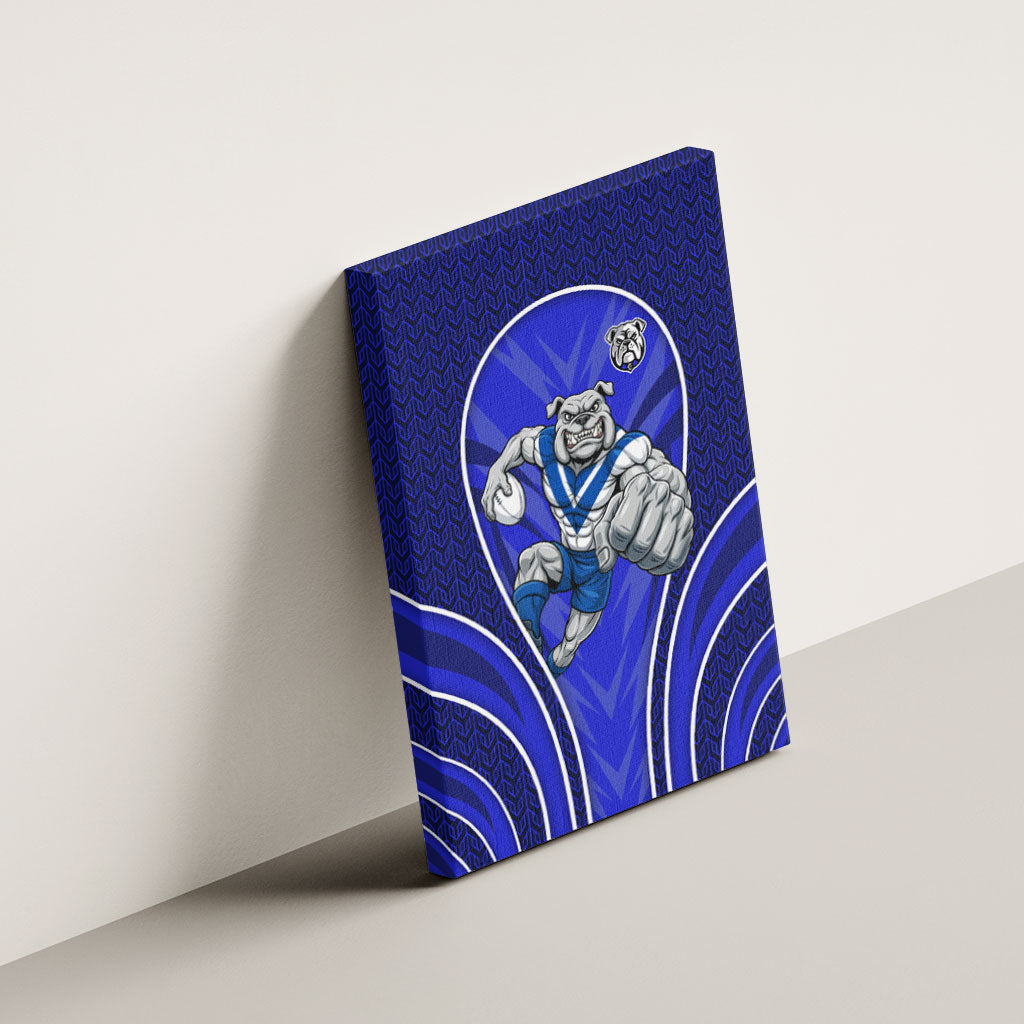 Canterbury Bankstown Bulldogs Rugby Mascot Canvas Wall Art Australian Rugby Culture - Tribal Inspired Bulldog