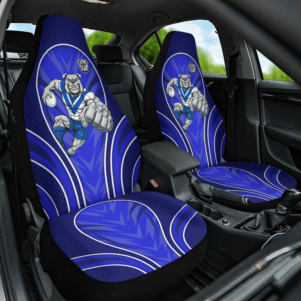 Canterbury Bankstown Bulldogs Rugby Mascot Car Seat Cover Australian Rugby Culture - Tribal Inspired Bulldog