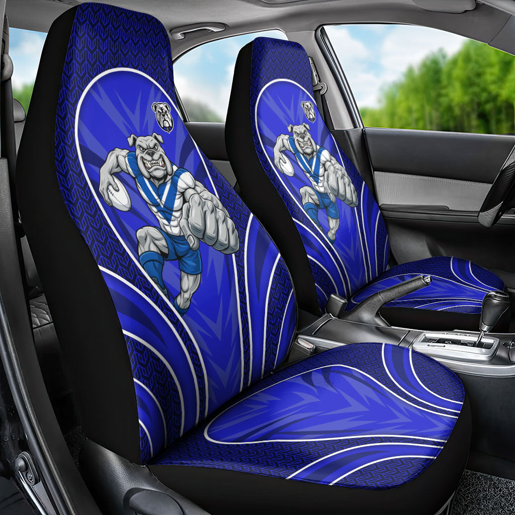 Canterbury Bankstown Bulldogs Rugby Mascot Car Seat Cover Australian Rugby Culture - Tribal Inspired Bulldog