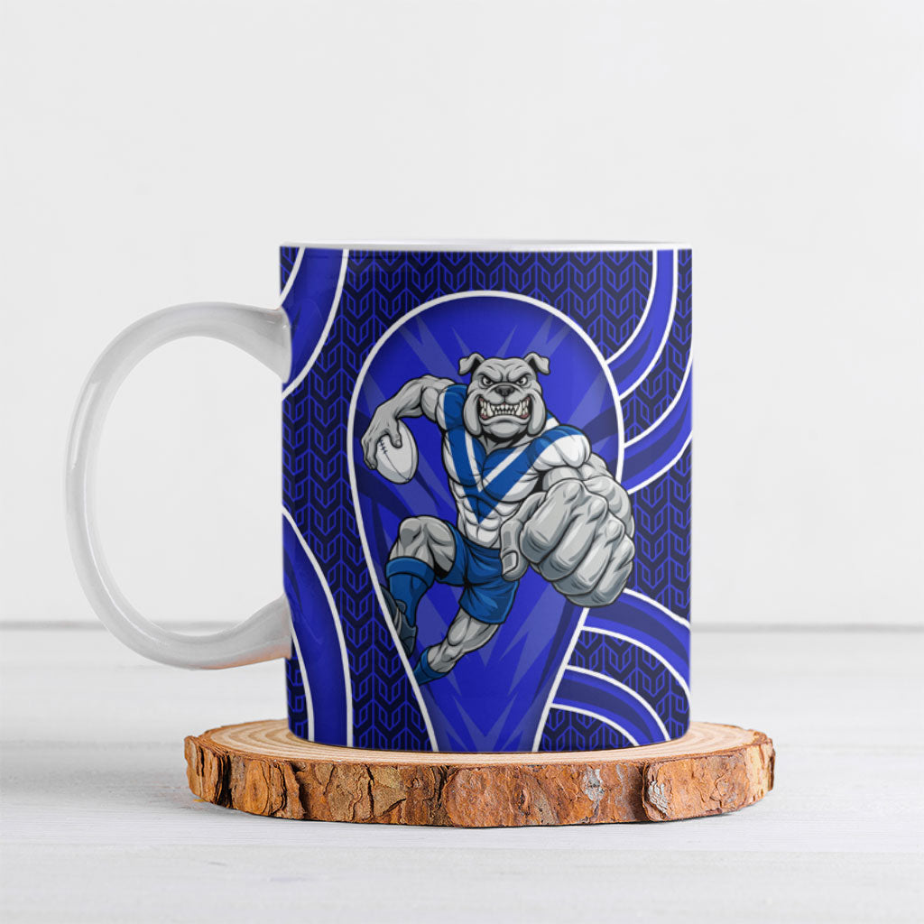 Canterbury Bankstown Bulldogs Rugby Mascot Ceramic Mug Australian Rugby Culture - Tribal Inspired Bulldog