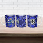 Canterbury Bankstown Bulldogs Rugby Mascot Ceramic Mug Australian Rugby Culture - Tribal Inspired Bulldog