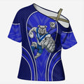 Canterbury Bankstown Bulldogs Rugby Mascot Cross Shoulder Shirt Australian Rugby Culture - Tribal Inspired Bulldog