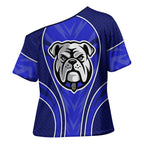 Canterbury Bankstown Bulldogs Rugby Mascot Cross Shoulder Shirt Australian Rugby Culture - Tribal Inspired Bulldog