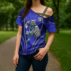 Canterbury Bankstown Bulldogs Rugby Mascot Cross Shoulder Shirt Australian Rugby Culture - Tribal Inspired Bulldog