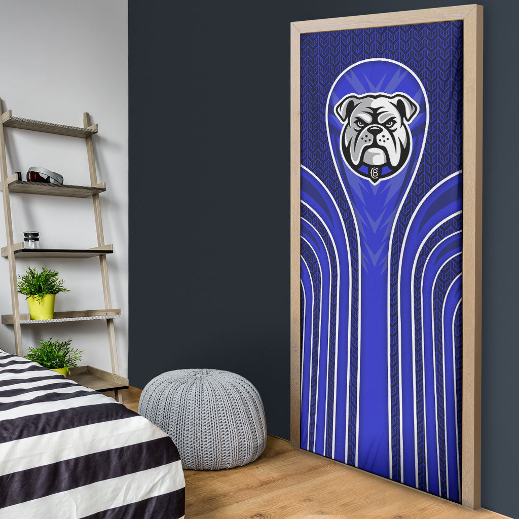 Canterbury Bankstown Bulldogs Rugby Mascot Door Cover Australian Rugby Culture - Tribal Inspired Bulldog