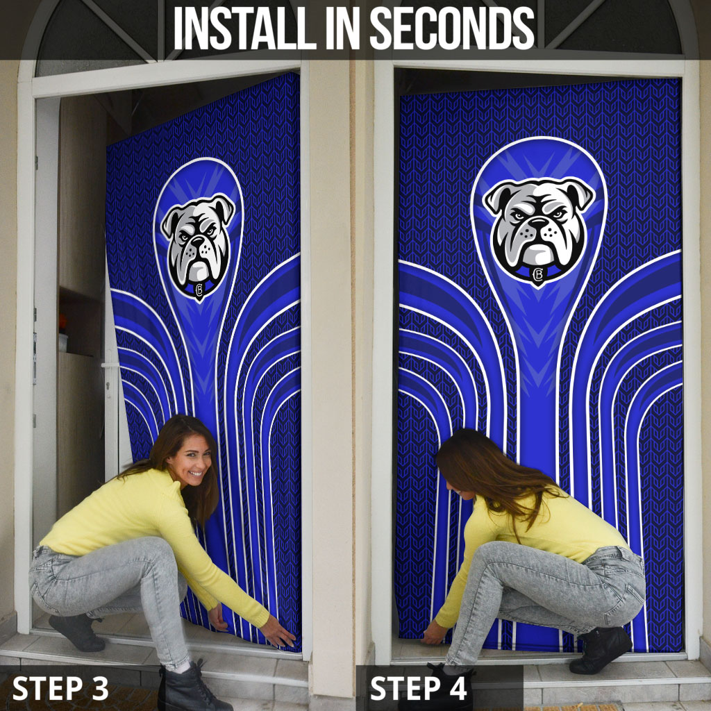 Canterbury Bankstown Bulldogs Rugby Mascot Door Cover Australian Rugby Culture - Tribal Inspired Bulldog