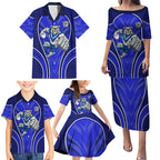 Canterbury Bankstown Bulldogs Rugby Mascot Family Matching Puletasi and Hawaiian Shirt Australian Rugby Culture - Tribal Inspired Bulldog