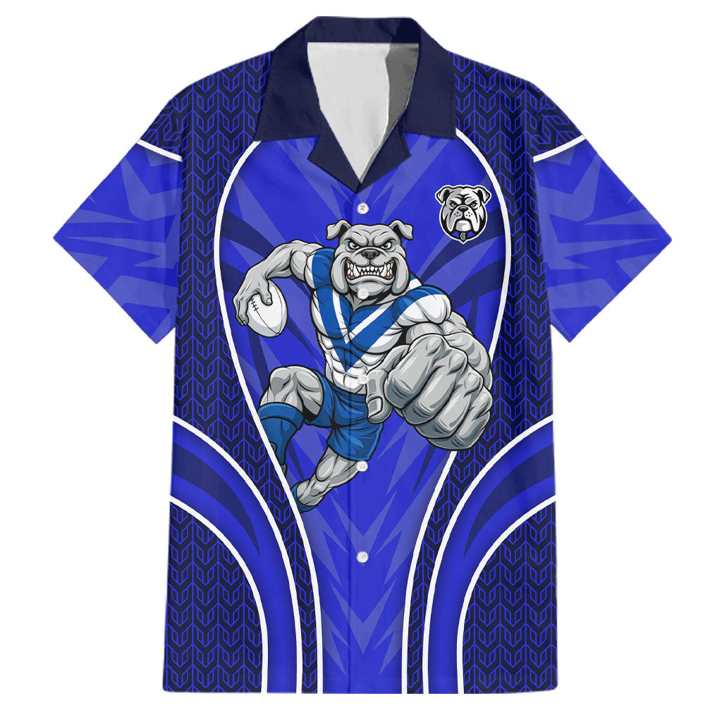 Canterbury Bankstown Bulldogs Rugby Mascot Family Matching Puletasi and Hawaiian Shirt Australian Rugby Culture - Tribal Inspired Bulldog