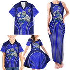Canterbury Bankstown Bulldogs Rugby Mascot Family Matching Tank Maxi Dress and Hawaiian Shirt Australian Rugby Culture - Tribal Inspired Bulldog