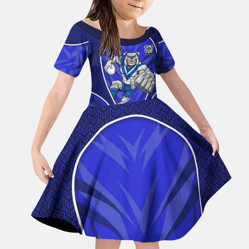 Canterbury Bankstown Bulldogs Rugby Mascot Family Matching Tank Maxi Dress and Hawaiian Shirt Australian Rugby Culture - Tribal Inspired Bulldog