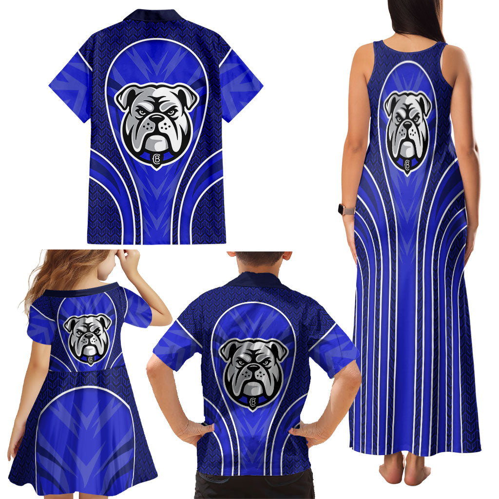 Canterbury Bankstown Bulldogs Rugby Mascot Family Matching Tank Maxi Dress and Hawaiian Shirt Australian Rugby Culture - Tribal Inspired Bulldog