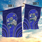 Canterbury Bankstown Bulldogs Rugby Mascot Garden Flag Australian Rugby Culture - Tribal Inspired Bulldog